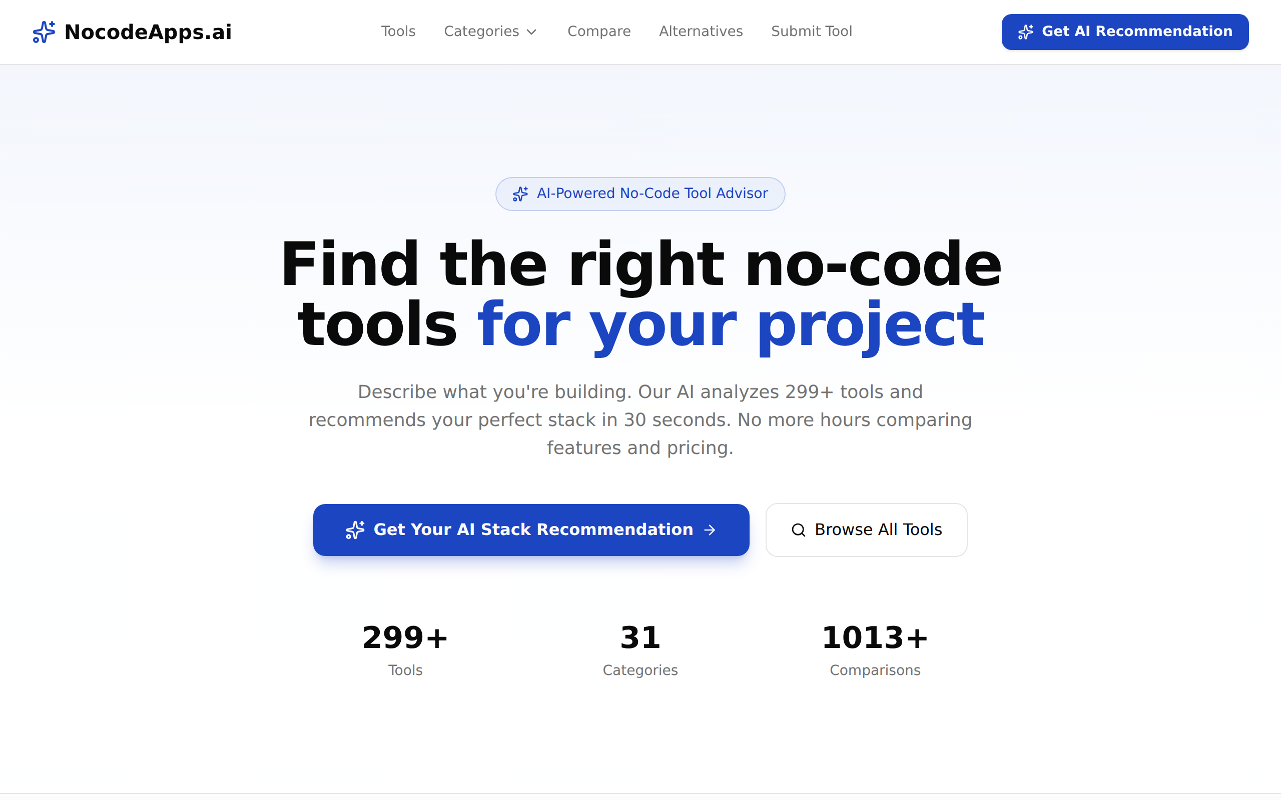 Aperçu de Nocodeapps.ai